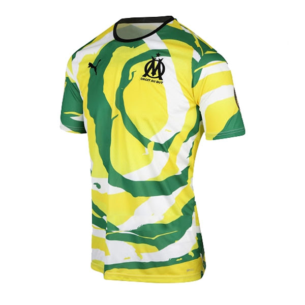 Tailandia Camiseta Marsella OM Africa 2021-22 Blanco Amarillo Verde